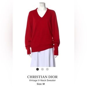 Christian Dior Red Sweater
